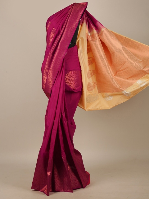 

Pothys Magenta & Beige Woven Design Art Silk Saree