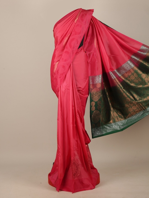 

Pothys Pink & Gold-Toned Woven Design Art Silk Saree