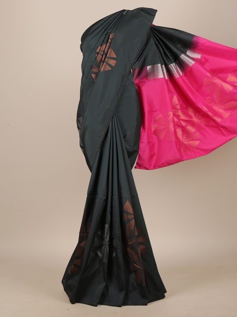 

Pothys Grey & Magenta Woven Design Art Silk Saree