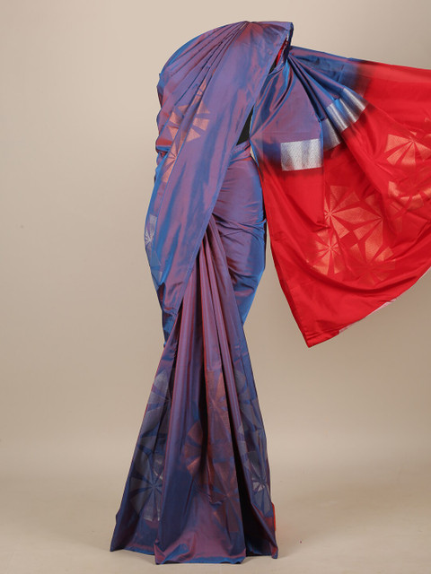 

Pothys Blue & Red Zari Art Silk Saree