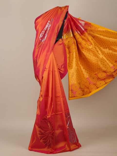 

Pothys Rust & Yellow Ethnic Motifs Zari Art Silk Saree