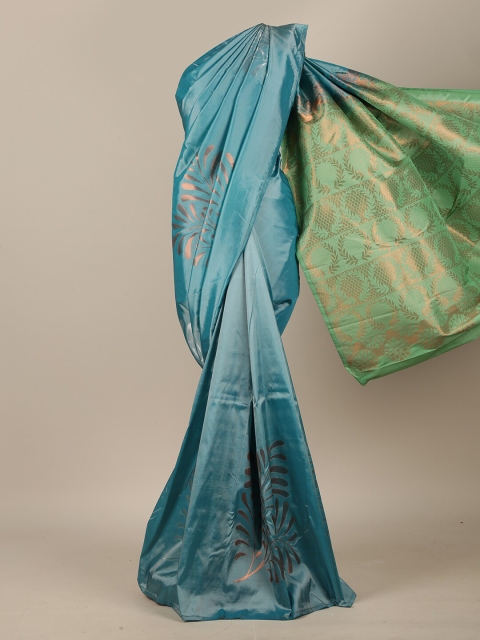 

Pothys Blue & Green Floral Zari Art Silk Saree