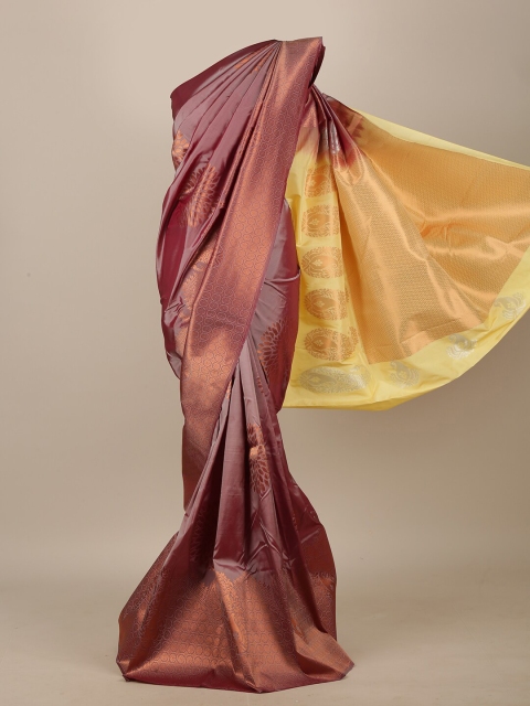 

Pothys Mauve & Cream-Coloured Ethnic Motifs Zari Art Silk Saree