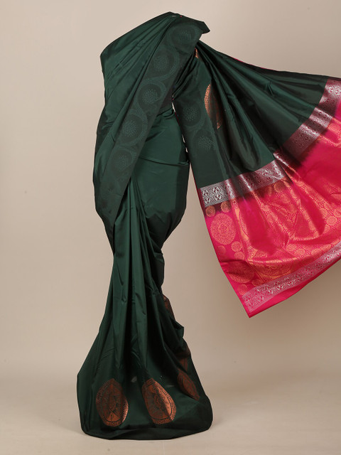 

Pothys Green & Magenta Zari Art Silk Saree