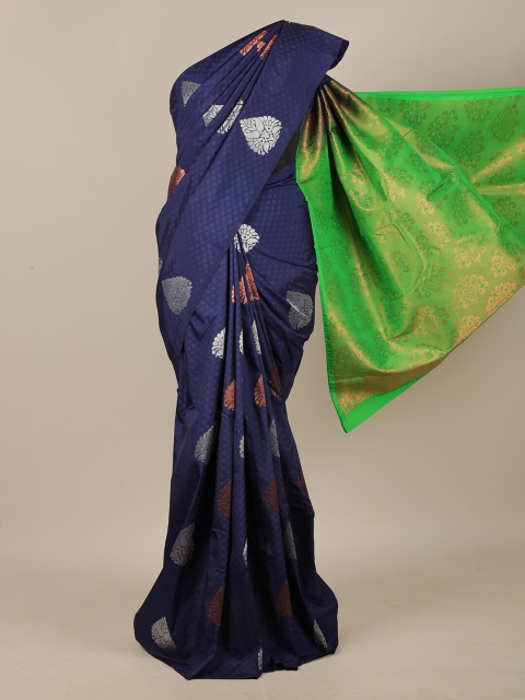 

Pothys Blue & Green Ethnic Motifs Zari Art Silk Saree