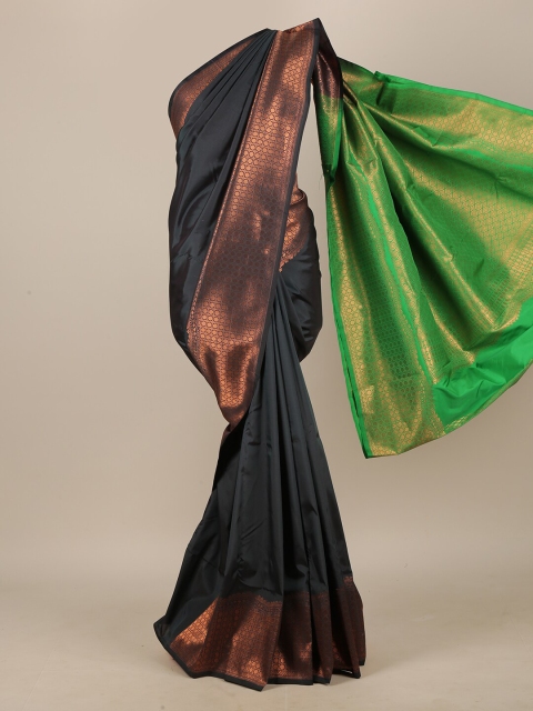 

Pothys Grey & Green Zari Art Silk Saree