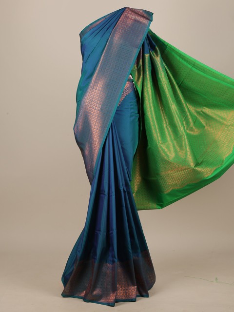 

Pothys Blue & Green Zari Art Silk Saree