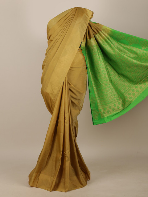 

Pothys Mustard & Green Woven Design Zari Art Silk Saree