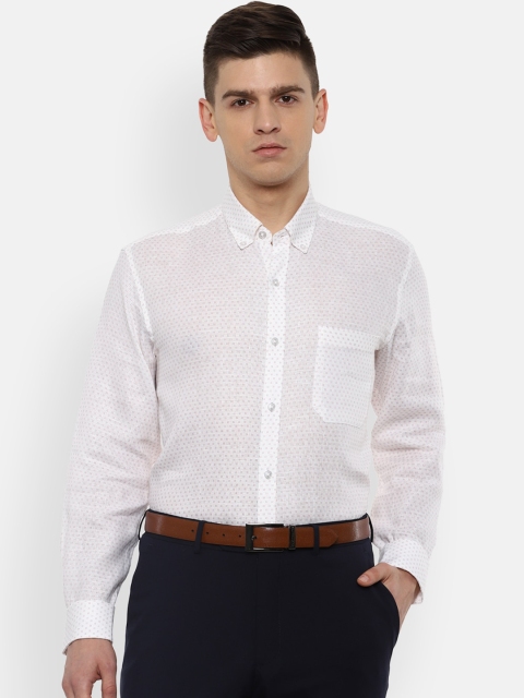 

Louis Philippe Men White Slim Fit Opaque Casual Shirt