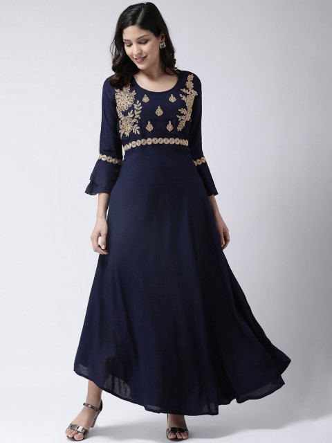 

Charitra Navy Blue Maxi Dress