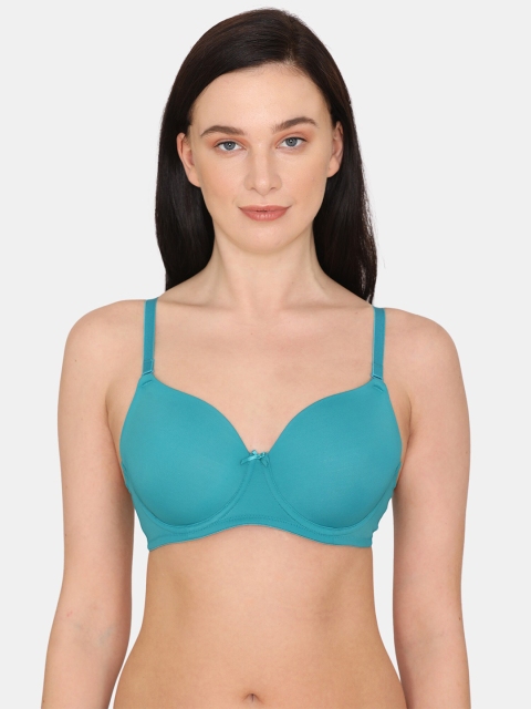 

Zivame Turquoise Blue T-shirt Bra- Underwired Lightly Padded ZI10TQCORTURGQU