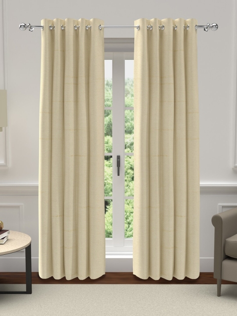 

GM Beige Set of 2 Room Darkening Door Curtain
