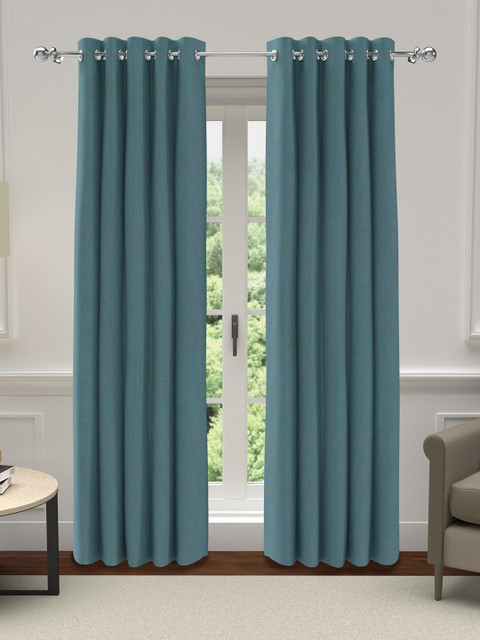 

GM Blue Set of 2 Room Darkening Door Curtain