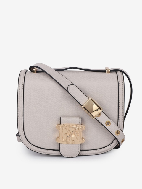 

LYN Grey PU Structured Sling Bag