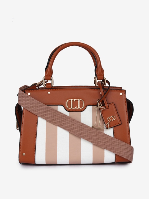 

LYN Brown PU Structured Handheld Bag