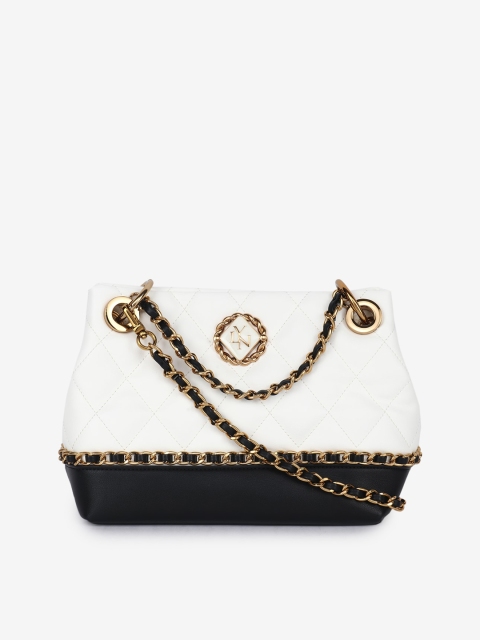 

LYN White PU Structured Sling Bag