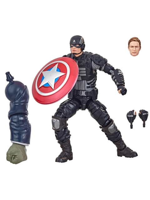 

Hasbro Avengers Captain America Marvel Legends Figure Play Set, Black