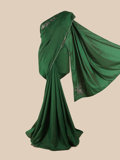 

Pothys Green Embellished Art Silk Saree