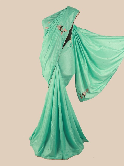 

Pothys Blue & Pink Floral Art Silk Saree