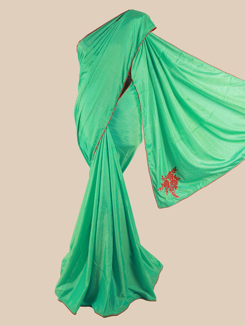 

Pothys Green Embellished Beads and Stones Art Silk Saree