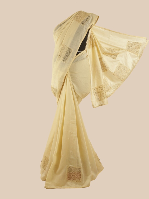 

Pothys Cream-Coloured Art Silk Saree