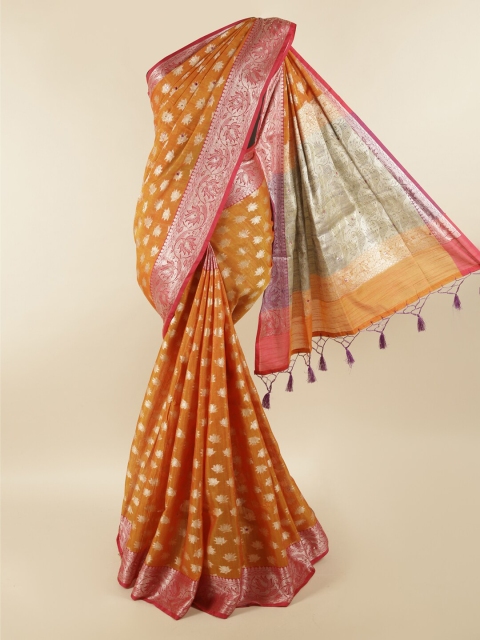 

Pothys Orange & Red Woven Design Saree