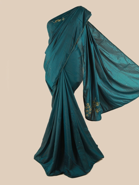 

Pothys Blue Embroidered Art Silk Saree