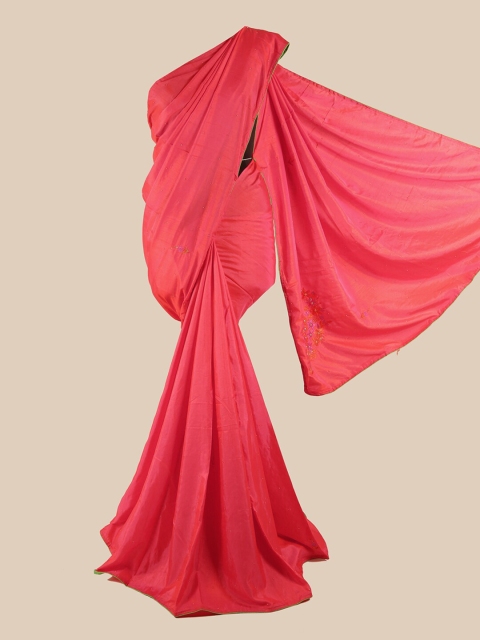 

Pothys Pink Embroidered Art Silk Saree