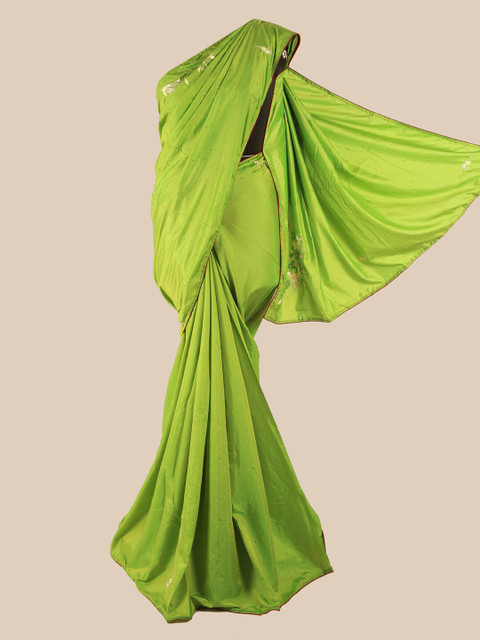 

Pothys Green Embellished Beads and Stones Art Silk Saree
