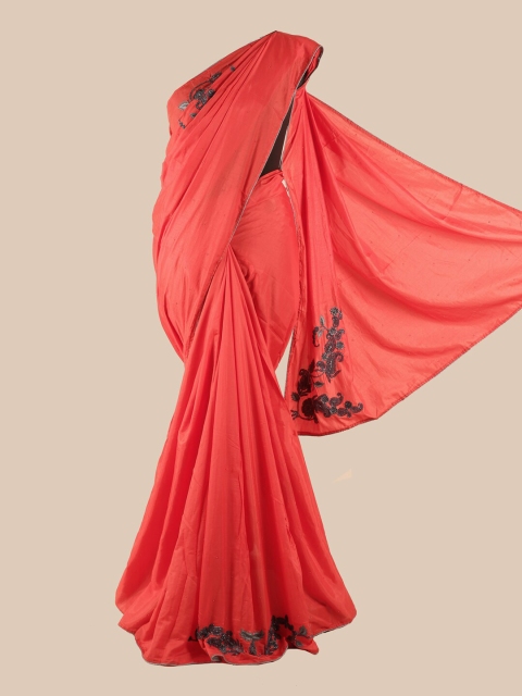 

Pothys Peach-Coloured Embellished Beads and Stones Art Silk Saree