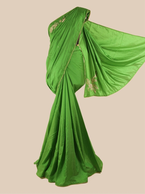 

Pothys Green Embellished Beads and Stones Art Silk Saree