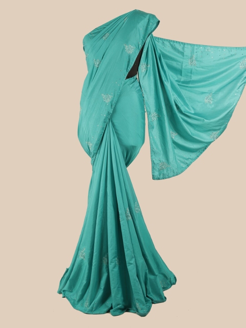 

Pothys Sea Green Floral Art Silk Saree