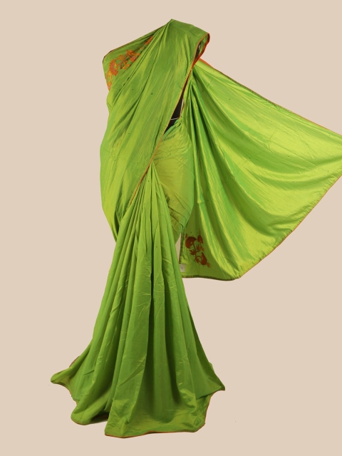 

Pothys Green Embellished Beads & Stones Art Silk Saree