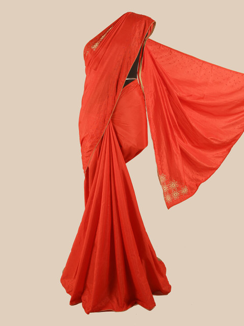 

Pothys Red & Beige Ethnic Motifs Art Silk Saree