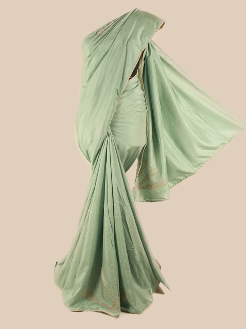 

Pothys Green Embellished Beads & Stones Art Silk Saree