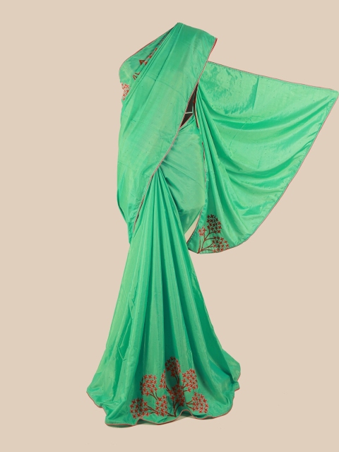 

Pothys Green Floral Art Silk Saree