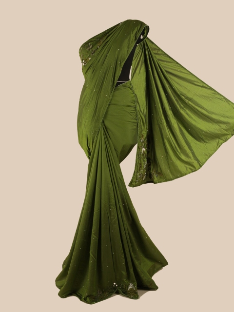 

Pothys Green Ethnic Motifs Art Silk Saree