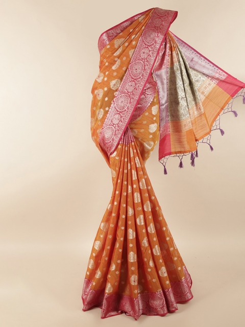 

Pothys Orange & Red Woven Design Saree