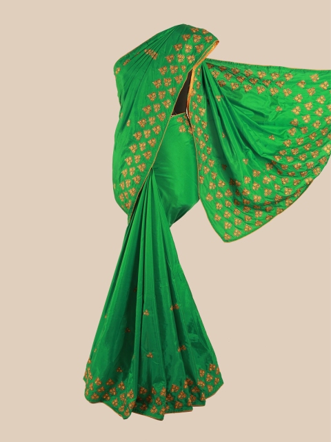 

Pothys Green Ethnic Motifs Art Silk Saree
