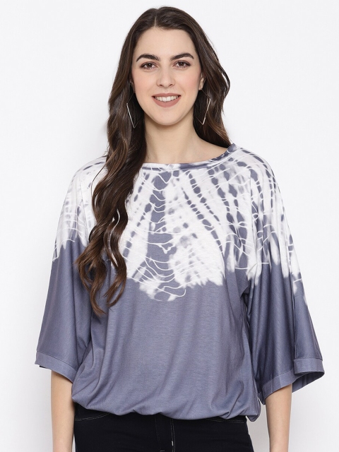 

iki chic Grey Extended Sleeves Blouson Top