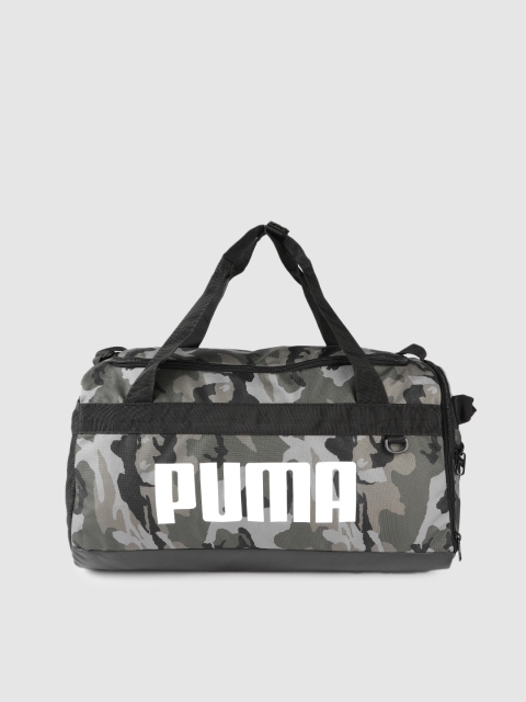 

Puma Unisex Grey & Green Camouflage Printed Small Challenger Duffel Bag
