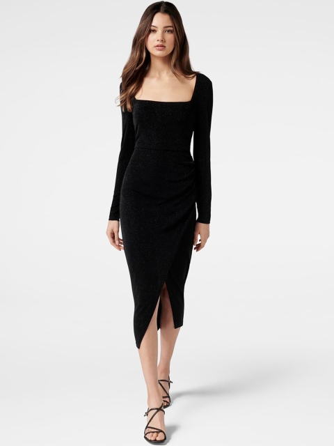 

Forever New Black Crepe Bodycon Midi Dress