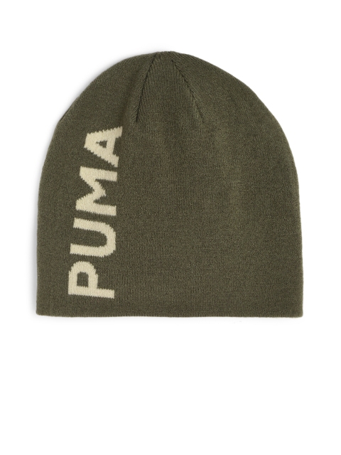 

Puma Unisex Olive Green Essential Classic Cuffless Self Design Beanie
