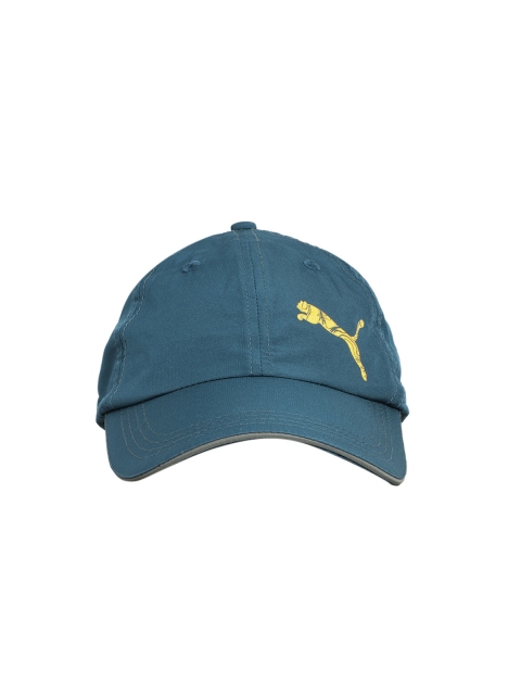 

Puma One8 Unisex Teal Blue & Mustard Yellow Brand Logo Print Training Visor Cap