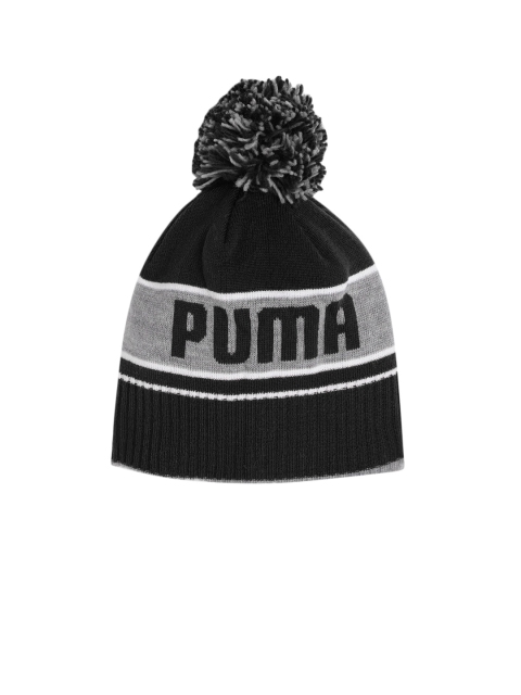 

Puma Unisex Black & Grey Colourblocked POM Beanie