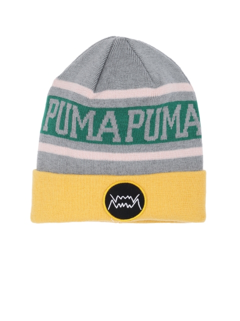 

Puma Unisex Grey Printed Beanie