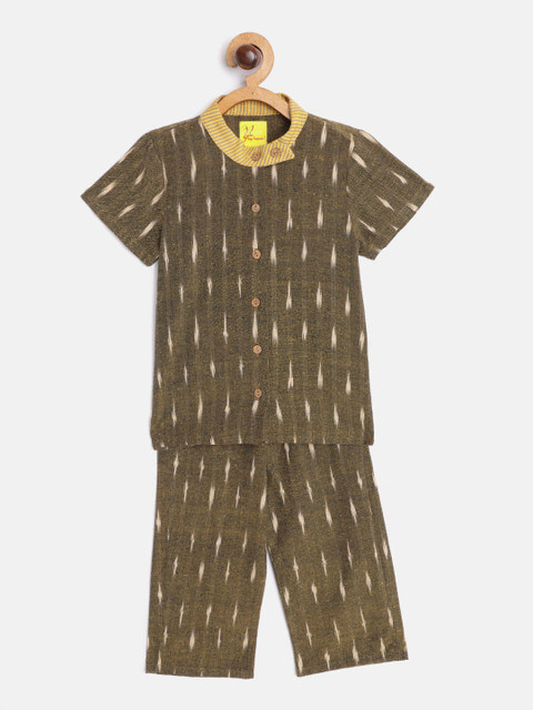 

Tiny Bunnies Kids Green & Yellow Top with Pyjamas