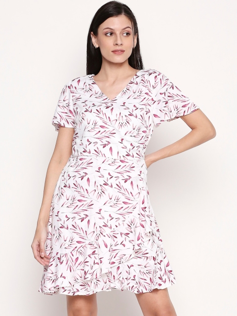 

Honey by Pantaloons Women Pink & White Floral Dress