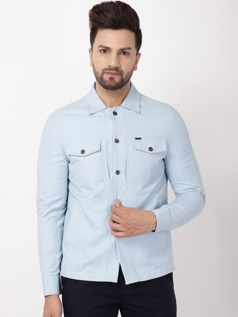 

Blackberrys Men Blue Solid Slim-Fit Single-Breasted Casual Blazer