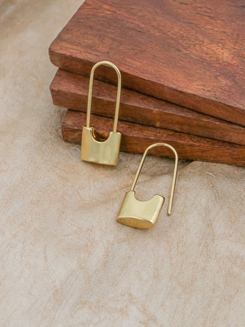 

Bellofox Gold-Toned Contemporary Drop Earrings